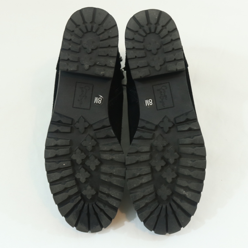 Crown Vintage Black Suede Leather Otter Combat Boots - Picture 8 of 8